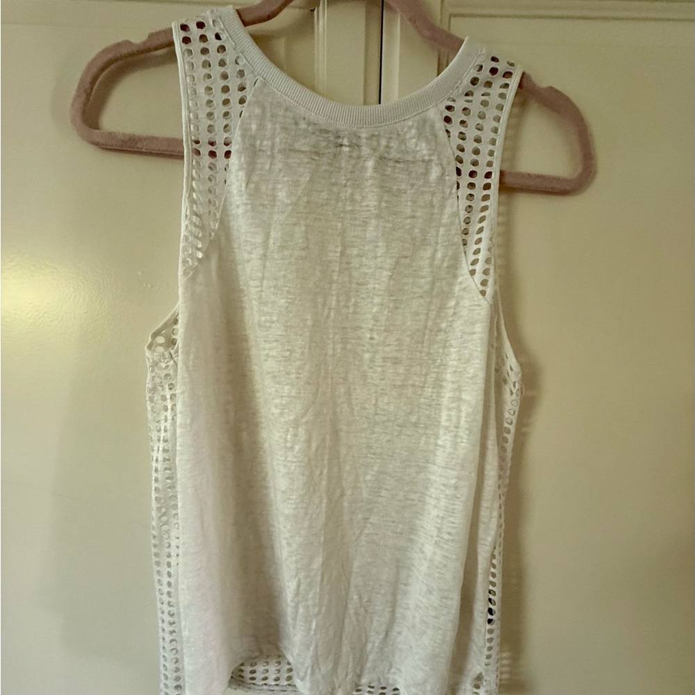 Sanctuary White Crochet Detail Tank Top